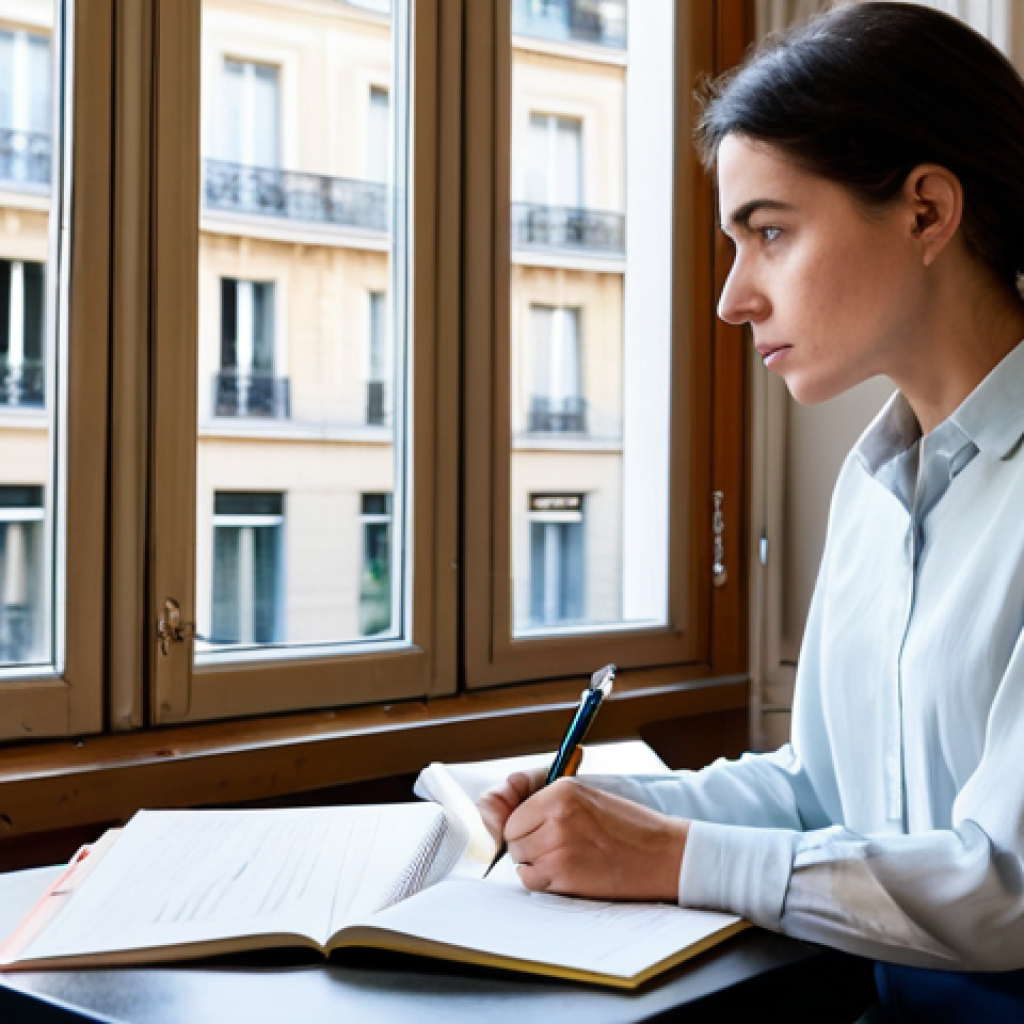 행정관리사로 경력 전환 성공 스토리 - Introspection and Skill Assessment**

"A focused woman sits at a bright, modern desk in a Parisian a...
